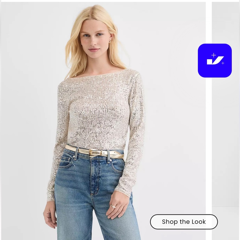 Loft Sequin Long Sleeved Tee